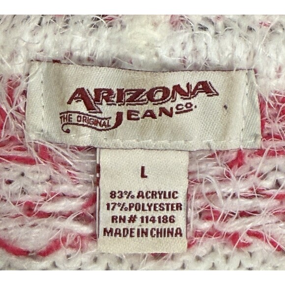 2 Arizona Women’s Fuzzy Cozy Fair Isle Hooded Sweaters Y2K Cute Aztec Casual Lg - Picture 15 of 16